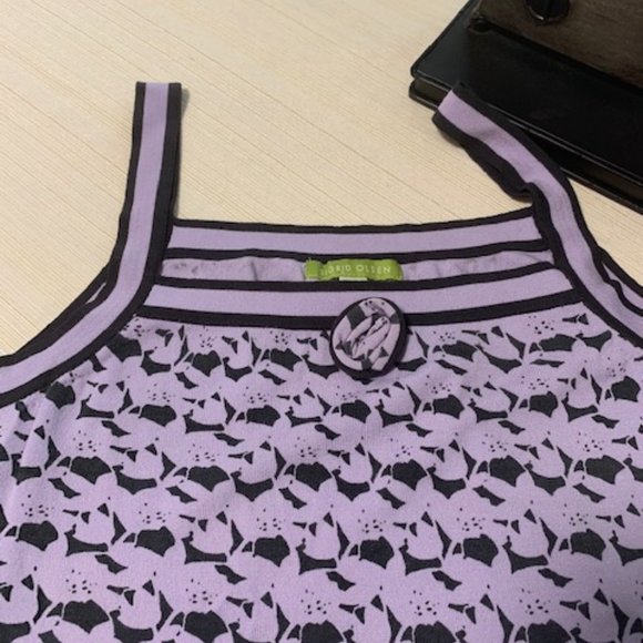 Sigrid Olsen Square Neck Tank Med - Picture 2 of 4